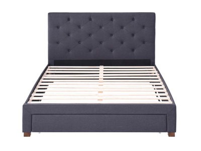 Vente-unique, Bett mit Stauraum Kopfteil Stoff AGOSTINO Bett mit Stauraum Kopfteil Stoff AGOSTINO, 