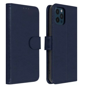 Avizar, Apple iPhone 12 Pro Max - Kunstleder Etui, Avizar - Klapphülle iPhone 12 Pro Max Blau, Blau