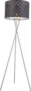 mutoni light, Stehleuchte Kidal, Globo Stehleuchte , Kidal D: 62 CM Nickel , Nickelfarben , Metall, Textil , 160 cm , matt,matt , mit Schalter , 004558324202