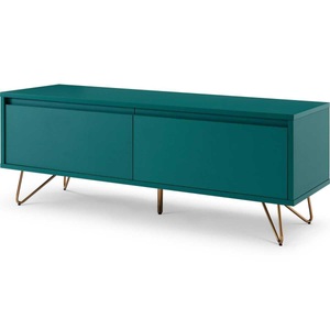 mutoni casual, Lowboard matt blau 120x40, SalesFever Lowboard, Kommode mit Klappendämpfe, Hairpin Beinen