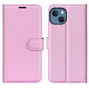 Cover-Discount, iPhone 14 - Leder Etui Hülle, Apple - iPhone 14 / 13 Leder Etui Hülle, Weiss Bunt