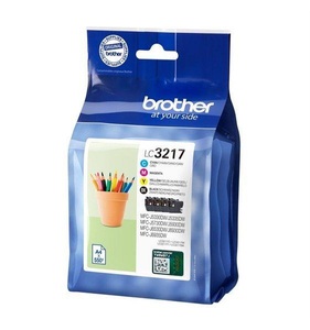 Brother, Original Multipack Tintenpatronen Brother LC-3217V, Brother B3217VALP Druckerpatronen schwarz - Brother LC-3217VALP für z.B. Brother MFCJ 5330 DW, Brother MFCJ 5730 DW, Brother MFCJ 5335 DW
