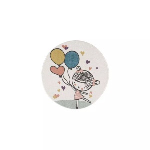 PACO HOME, Kinderteppich Mädchen Herz Ballon Unisex 80X150CM, Paco Home - Kinderteppich Mädchen Herz Ballon, 80X150CM