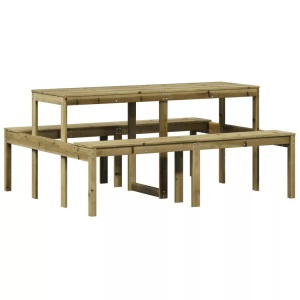 vidaXL, vidaXL Picknicktisch 160x134x75 cm Imprägniertes Kiefernholz, vidaXL Picknicktisch 160x134x75 cm Imprägniertes Kiefernholz