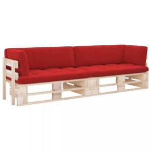 vidaXL, vidaXL 2-Sitzer-Palettensofa mit Kissen Imprägniertes Kiefernholz, vidaXL 2-Sitzer-Palettensofa mit Kissen Imprägniertes Kiefernholz