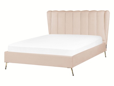 Beliani, Bett mit Lattenrost aus Samtstoff Modern MIRIBEL Bett mit Lattenrost aus Samtstoff Modern MIRIBEL