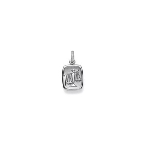 MUAU Schmuck, Anhänger Sternzeichen Waage Weissgold 750, 19x10mm Damen  ONE SIZE