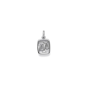 MUAU Schmuck, Anhänger Sternzeichen Waage Weissgold 750, 19x10mm Damen  ONE SIZE