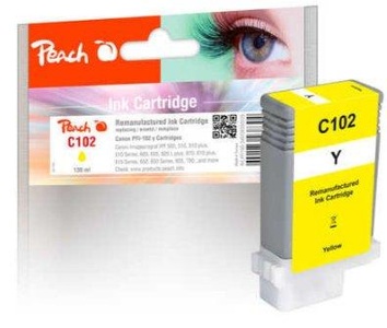 Peach, Peach XL-Tintenpatrone gelb kompatibel zu Canon PFI-102Y, Peach Tinte Canon PFI-102 Yellow
