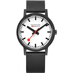 Mondaine, Mondaine - Armbanduhr Essence - Schwarz und Weiss, Mondaine SBB MS1.41110.RB Essence