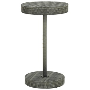 vidaXL, vidaXL Gartentisch Grau 60,5x106 cm Poly Rattan, vidaXL Gartentisch Grau 60,5x106 cm Poly Rattan