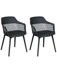 Beliani, Set mit 2 Stühlen aus Polypropylen Skandinavisch ALMIRA Set mit 2 Stühlen aus Polypropylen Skandinavisch ALMIRA, Beliani - Esszimmerstuhl 2er Set aus Polypropylen Skandinavisch ALMIRA, One Size, Schwarz