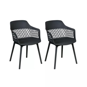 Beliani, Set mit 2 Stühlen aus Polypropylen Skandinavisch ALMIRA Set mit 2 Stühlen aus Polypropylen Skandinavisch ALMIRA, Beliani - Esszimmerstuhl 2er Set aus Polypropylen Skandinavisch ALMIRA, One Size, Schwarz