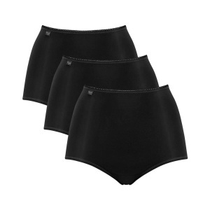 SLOGGI, Sloggi 24/7 Microfibre Maxi 3er-Pack, Sloggi - Slip Casual, für Damen, Schwarz, Größe 48