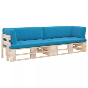 vidaXL, vidaXL 2-Sitzer-Palettensofa mit Kissen Imprägniertes Kiefernholz, vidaXL 2-Sitzer-Palettensofa mit Kissen Imprägniertes Kiefernholz