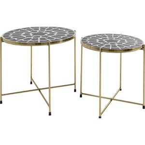 Kare Design, Beistelltisch Priya schwarz (2er-Set), Beistelltisch Priya schwarz (2er-Set)