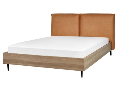 Beliani, Bett mit Lattenrost aus Kunstleder Modern LIMANTON Bett mit Lattenrost aus Kunstleder Modern LIMANTON, Beliani - Bett mit Lattenrost aus Kunstleder Klassisch LIMANTON, 160X200CM, Camel