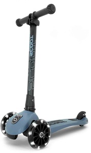 Scoot and Ride, Scoot and Ride Highwaykick 3 LED Scooter blau, Scoot and Ride - Mini Highwaykick 3 LED Steel, Mediumgrau, One Size
