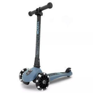 Scoot and Ride, Scoot and Ride Highwaykick 3 LED Scooter blau, Scoot and Ride - Mini Highwaykick 3 LED Steel, Mediumgrau, One Size