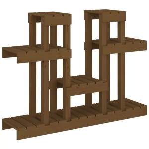 vidaXL, vidaXL Pflanzenständer Honigbraun 104,5x25x77,5 cm Massivholz Kiefer, vidaXL Pflanzenständer Honigbraun 104,5x25x77,5 cm Massivholz Kiefer