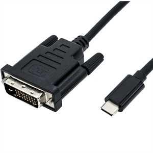 ROLINE, Roline 1435870 - USB/VGA-Kabel (Schwarz), Roline - 11045831 2 m DVI-D USB Typ-C Schwarz, One Size