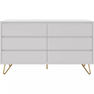 mutoni casual, Kommode Breit 6 Schubladen weiss, Kommode Breit 6 Schubladen weiss