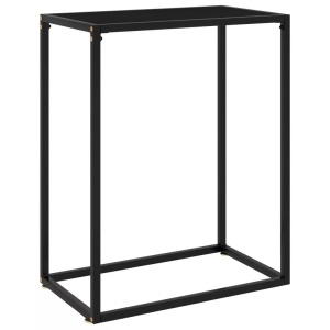 vidaXL, vidaXL Konsolentisch Schwarz 60x35x75 cm Hartglas