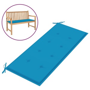 vidaXL, vidaXL Gartenbank-Auflage Blau 120x50x4 cm