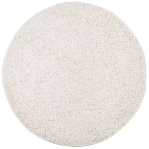 vidaXL, vidaXL Teppich Shaggy Hochflor Modern Creme Ø 120 cm