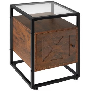 TecTake, Nachttisch Kidderminster Nachttisch Kidderminster, Tectake - Nachttisch Kidderminster, One Size, Braun Medium