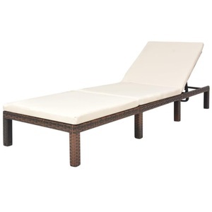 Diverse Hardware, Sonnenliege mit Auflage Poly Rattan Braun, vidaXL Sonnenliege mit Auflage Poly Rattan Braun