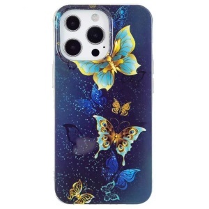 Cover-Discount, iPhone 15 Pro Max - Nachtleuchtende Silikon Hülle Schmetterlinge, Cover-Discount - iPhone 15 Pro Max Nachtleuchtende Silikon Hülle, Weiss