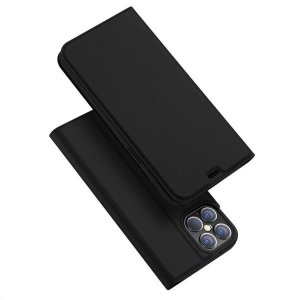 Apple, Dux Ducis - iPhone 12 Pro Max Flip Wallet Cover Leder Tasche - Schwarz, DuxDucis - iPhone 12 Pro Max Dux Ducis Flip Folio Case, Schwarz