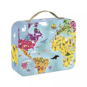 Janod, Janod - Puzzle Planète Bleue - 208 Teile, Janod - Puzzle Köfferchen, Unser blauer Planet