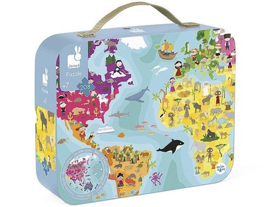 Janod, Janod - Puzzle Planète Bleue - 208 Teile, Janod - Puzzle Köfferchen, Unser blauer Planet