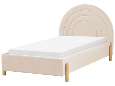 Beliani, Bett mit Lattenrost aus Samtstoff Retro ANET Bett mit Lattenrost aus Samtstoff Retro ANET