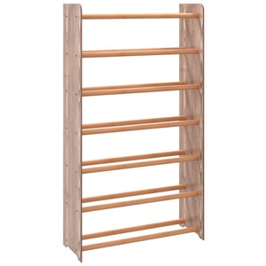 vidaXL, vidaXL Schuhregal Braun 65x24x117 cm Holzwerkstoff