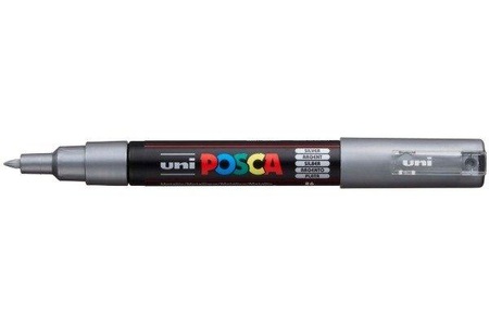uni-ball, UNI-BALL Posca Marker 7mm PC-1M SILVER silber, uni-ball Posca Marker, 0.7mm, silber, PC1M silber