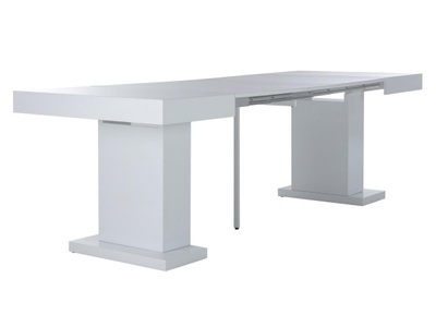 Vente-unique, Esstisch für 4 bis 10 Personen ausziehbar - MDF - Weiß - MIROSLAV Esstisch für 4 bis 10 Personen ausziehbar - MDF - Weiß - MIROSLAV, 