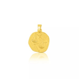 MUAU Schmuck, Anhänger Sternzeichen Waage Gelbgold 750, 16x22mm Damen Gelbgold ONE SIZE