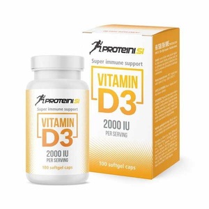 Proteini.ch, PROTEINI.SI VITAMIN D3 (2000IU), 100 softgel capsules, Proteini Vitamin D3 (2000Iu) 100 softgel Kapseln