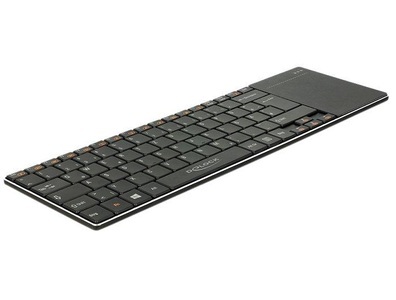 Delock, Funktastatur mit Touchpad, DeLock - 12454 Tastatur für Mobilgeräte Schwarz Mikro-USB,