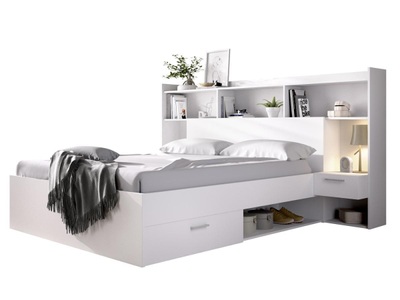 Vente-unique, Bett mit Stauraum integrierten Nachttischen KEVIN Bett mit Stauraum integrierten Nachttischen KEVIN, 