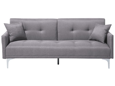 Beliani, Schlafcouch aus Polyester Modern LUCAN Schlafcouch aus Polyester Modern LUCAN, Beliani - Schlafsofa aus Polyester Klassisch LUCAN, One Size, Taubengrau
