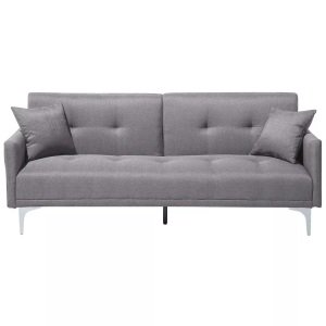 Beliani, Schlafcouch aus Polyester Modern LUCAN Schlafcouch aus Polyester Modern LUCAN, Beliani - Schlafsofa aus Polyester Klassisch LUCAN, One Size, Taubengrau