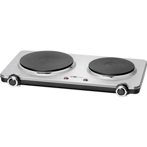 Clatronic, Clatronic DKP 3668 271722 Doppel-Kochplatte 2 getrennte Temperaturregler, Clatronic - E 1000/1500 W Doppelkochplatte, Multicolor