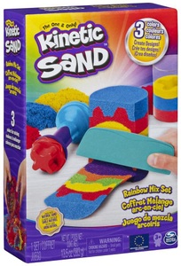 Spin Master International B.V., KNS Rainbow Mix Set, Kinetic Sand - Regenbogen Mix Set, Multicolor