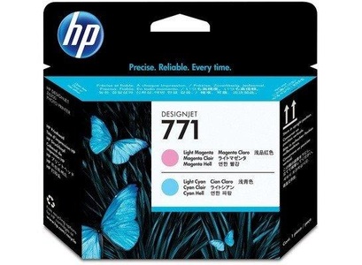 HP Supplies, HP 771 Druckkopf hellmagenta+hellcyan, Hewlett Packard Druckkopf, blau/hell-rot, No.771, CE019A