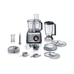 Bosch, Bosch Mc812M865 - Kompaktküchenmaschine (Schwarz/Edelstahl), Bosch MC812M865 Kompakt Küchenmaschine silber