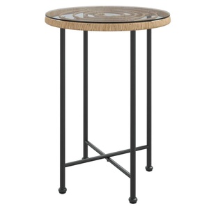 vidaXL, vidaXL Esstisch Ø55 cm Hartglas und Stahl